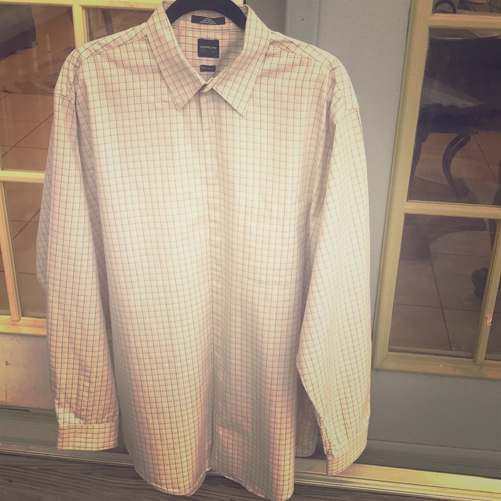 Plaid button up | Cream colored shirt
